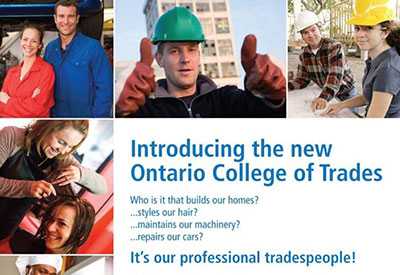 L’Ontario accepte les recommandations pour renforcer l’Ordre des métiers de l’Ontario