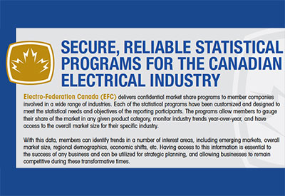 L’ÉFC sort une nouvelle brochure de programmes statistiques pour l’industrie de l’électricité canadienne