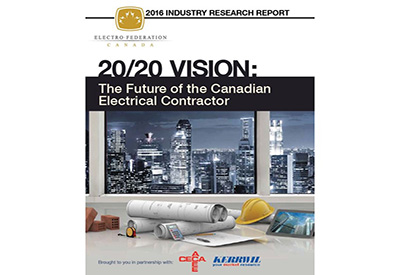 Rapport de recherche 2016 de l’ÉFC concernant les perspectives d’avenir pour les entrepreneurs en électricité du Canada