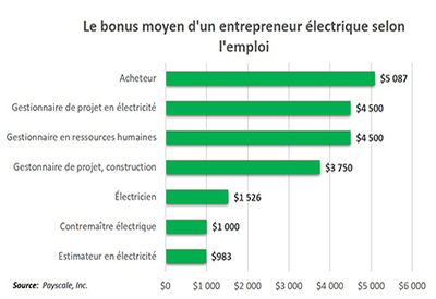 Le bonus d’un entrepreneur électrique selon l’emploi