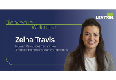 Leviton Canada accueille Zeina Travis en tant que Technicienne en ressources humaines