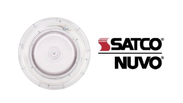 Lampe ronde à LED avec port de capteur de Satco | Nuvo