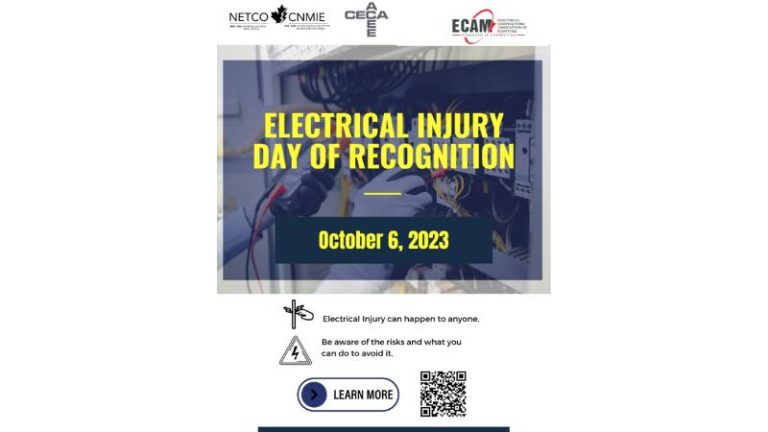 Journée de reconnaissance des blessures causées par l’électricité : 6 octobre 2023