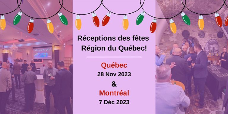 Un Joyeux Temps des Fêtes aux réceptions des Fêtes de la Région du Québec!