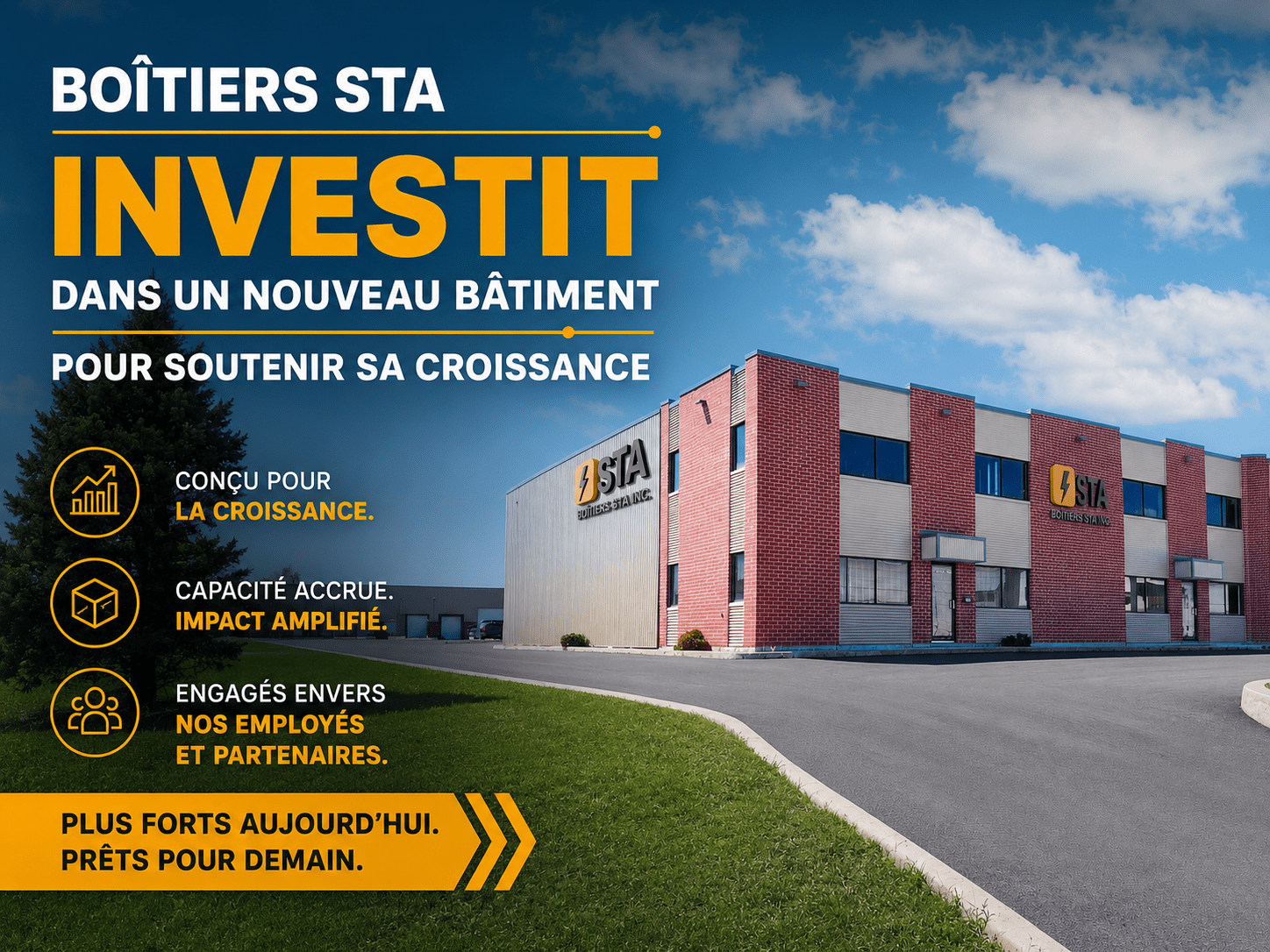 Boîtiers STA amorce une nouvelle phase de croissance majeure avec de nouvelles installations