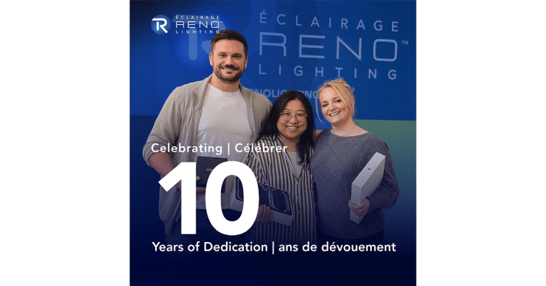 RENO Lighting célèbre ses 10 ans d’engagement