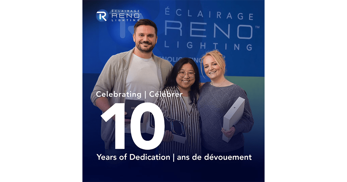 RENO Lighting célèbre ses 10 ans d’engagement