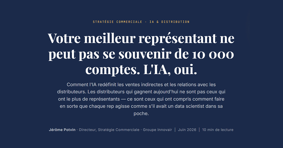 Votre meilleur représentant ne peut pas se souvenir de 10 000 comptes. L’IA, oui.