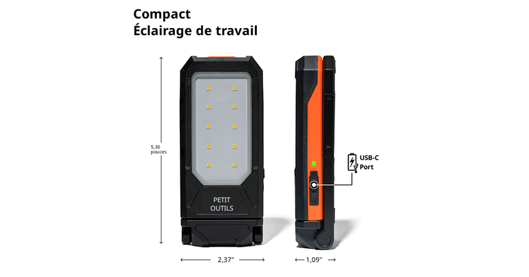 Lampe de travail personnelle rechargeable et compacte Klein Tools