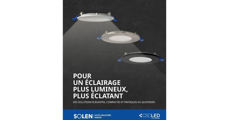 CSC LED : Série de luminaires encastrés SOLEN Slim